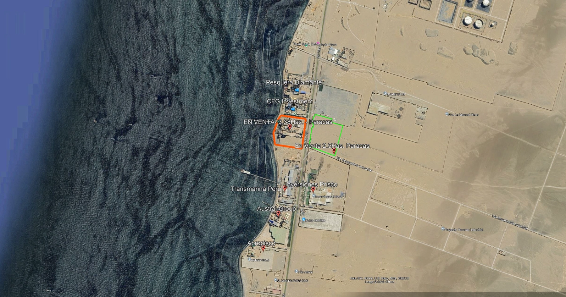 terreno industrial paracas pesca
